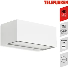 Telefunken LED-Außenleuchte Monaco Weiß 2 x 6 W