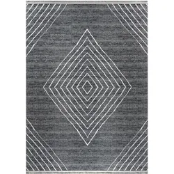 Webteppich Fabius in Grau/Anthrazit ca.120x170cm