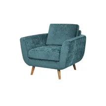 Soho Sessel SOHO Samt 94 x 85 x 93 cm Grau/Türkis/Petrol