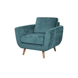Soho Sessel SOHO Samt 94 x 85 x 93 cm Grau/Türkis/Petrol
