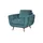 Soho Sessel SOHO Samt 94 x 85 x 93 cm Grau/Türkis/Petrol