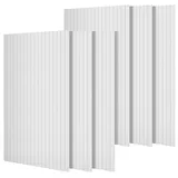 Youyijia 6 Stücke Akustikpaneele selbstklebend, 120x60x0.9cm, Schalldämmung Schallschutz wand Schallschutzplatten Akustikplatten für Tonstudio, Büro, Studio und Wanddekoration, Weiß