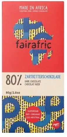 Fairafric Zartbitterschokolade 80% Kakao bio
