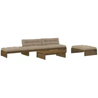 vidaXL 5-tlg Garten-Lounge-Set mit Kissen Honigbraun Kiefernholz Modell 16