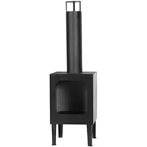 Gardener Gartenkamin 35 x 35 cm lackiert grau