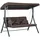 Outsunny Hollywoodschaukel Braun/Schwarz 3-Sitzer