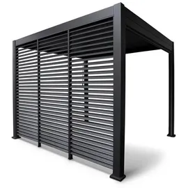 Green Spirit Pergola-Seitenwand, Anthrazit, Kunststoff, 113.3x238.25x6 cm, Sonnen- & Sichtschutz, Pavillons & Pergolas, Pergolas