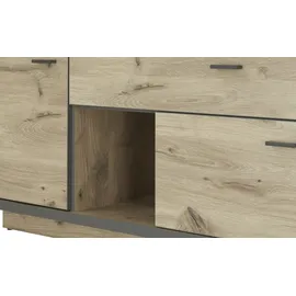 Uno Orlando Lowboard 156 cm Mehrfarbig Holzwerkstoff