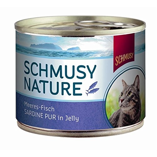 Schmusy | Nature Meeresfisch Sardine Pur in Jelly | 12 x 185 g
