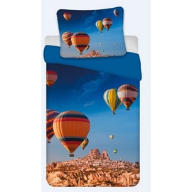 BrandMac Bettwäsche Set mit Ballon 135 x 200 cm 80 x 80 cm 100% Baumwolle