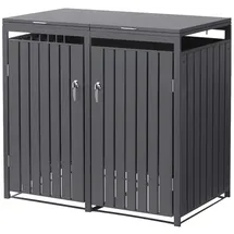 ML-Design Mülltonnenbox 2er 132 x 80 x 116,3 cm anthrazit