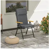 Outsunny Sitzkissen 120 x 47 cm Dunkelgrau