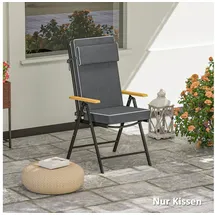 Outsunny Sitzkissen 120 x 47 cm Dunkelgrau