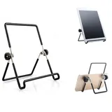 Hosoncovy Verstellbarer MetalTablet-Halter E-Book-Reader-Halter Tablet-Ständer Telefonhalter Desktop-Tablet-Ständer für 7-12 Zoll Handy-Tablet Ipad Ipad Mini Samsung Tablet (Schwarz)