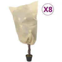 VidaXL Wintervlies mit Kordelzug 8 Stk. 70 g/m2 0,8x0,8