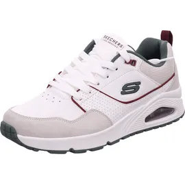 SKECHERS UNO Retro One Herren Weite E Weiß/Grün/Burg Tri 44