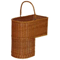 Lycce Treppenkorb Aufbewahrungskorb mit Griff Weide natur 20 l