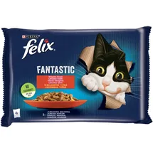 FELIX Countryside Flavours in Götterspeise mit Rind und Huhn 4x85g