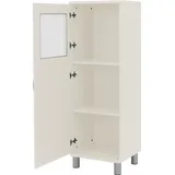 Tenzo Malibu Halbvitrine Metall/Holzwerkstoff 50x41x143 cm - Silber