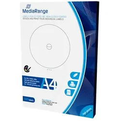 MEDIARANGE MRINK132, Weiß, DIN A4, CD/DVD, Glanz, Tintenstrahl, 210 mm