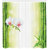 ABAKUHAUS Duschvorhang 175 x 180 cm grün