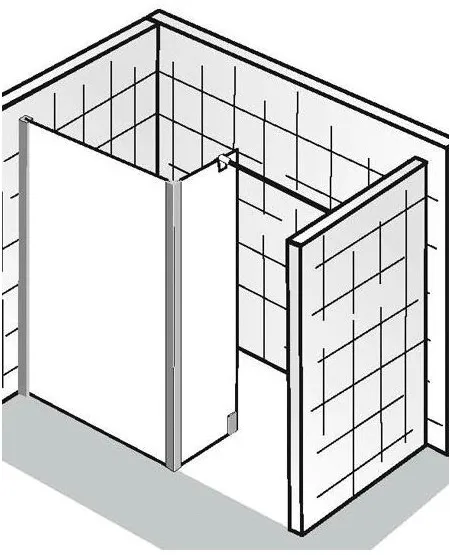 HSK Walk In Atelier Frontelement + Seitenteil