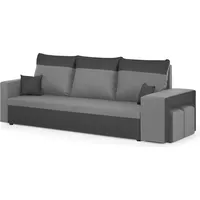 3-Sitzer-Sofa mit Schlaffunktion DAKOTA2 - Hellgrau/Dunkelgrau - Grau