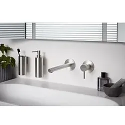 Herzbach Design iX Fertigmontageset 17.139775.1.09 Edelstahl gebürstet, Unterputz Waschtischarmatur, 240 mm
