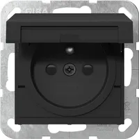 Gira Steckdose Erdstift KD+SH Schwarz