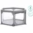 fillikid Laufgitter Grey, Grau, Metall, Kunststoff, Textil, 134x67x134 cm, Babymöbel, Laufstall Baby