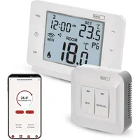 EMOS GoSmart Raumthermostat P56211 mit WiFi, programmierbar, kabellos, Thermostat,