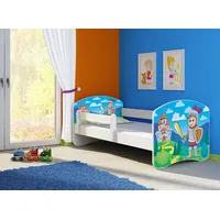 Clamaro Kinderbett, Babybett 70x140, 80x160, 80x180cm Juniorbett, Kind, Motiv,