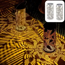 Marrakesch Orient & Mediterran Interior Marrakesch 2er Set Solarlaternen Solarlampen für außen mit Henkel aus Metall 30cm Groß | Boho Deko Outdoor Solar LED Laterne Wetterfest Hoja Weiss IP65 Wasserdicht als Gartendeko im Garten