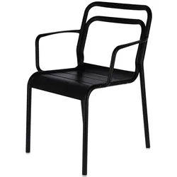 Stapelsessel Live aus Aluminium, Schwarz