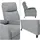 [en.casa] Relaxsessel Bregenz Textil 60 x 102 x 92 cm Hellgrau mit verstellbarer Rückenlehne