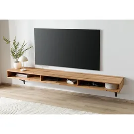Massivmoebel24 Wien Lowboard 180 cm x 17 cm x 43 cm Weiß Lackiert Holz