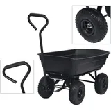 vidaXL Bollerwagen 300 kg 75 L schwarz