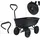 vidaXL Bollerwagen 300 kg 75 L schwarz