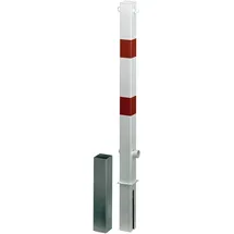 GAH Alberts Absperrpfosten 7 x 120 cm Weiß/Metall