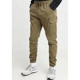 Indicode Cargohose "Lakeland", Herren, Gr. S, N-Gr, grün (army), Web, Obermaterial: 98% Baumwolle, 2% Elasthan, unifarben, regular fit normal, Hosen Cargohose, mit Kordelzug