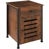 Tectake Nachtschrank 40 x 42 x 60,5 cm Braun