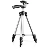 Mantona Travel I Stativ - 350 x 90 x 90 mm/max. Traglast 0,5 kg - aus Aluminium - mit Wasserwaage Mittelspinne - Reisestativ Travelstativ passend für Kameras