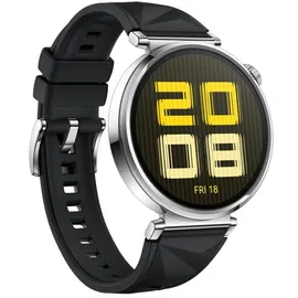Huawei Watch GT 5 41 mm Silber Fluorelastomer-Armband Schwarz