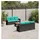 vidaXL Gartensofa-Set 7-tlg. Loungesofa schwarz