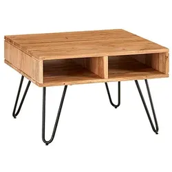 WOHNLING Couchtisch Massivholz akazie 60,0 x 60,0 x 40,0 cm