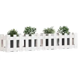 furnicato Hochbeet 150 x 30 x 30 cm Weiß