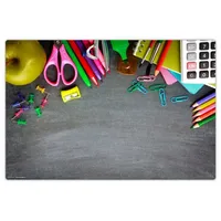 cover-your-desk.de Schreibtischunterlage "Schreibtischmaterial Muster" in Grau (L)60 x (B)40 | Gr.: onesize