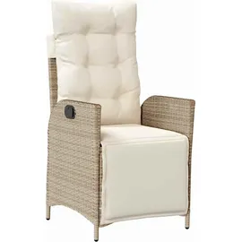 vidaXL 5-teiliges Garten-Ess-Set in Beige aus Poly Rattan