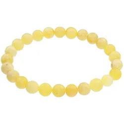 Armband OSTSEE-SCHMUCK "Ostsee-Schmuck Armband Kugel 8 mm Armband Kugel 8 mm", gelb, Armbänder, Damen, 19cm, Bernstein