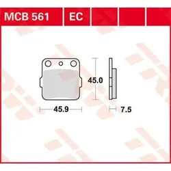 TRW Bremsbelagsatz MCB561EC Bremsbeläge,Bremsklötze,Bremssteine,Bremsbeläge & Bremsbelagsatz,Bremsklötze & Bremsbelagsatz